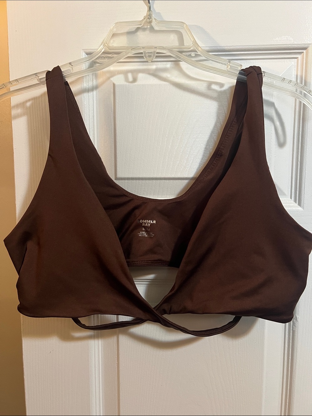 Women's Wrap Front Bralette in Dark Brown - OHM MLR